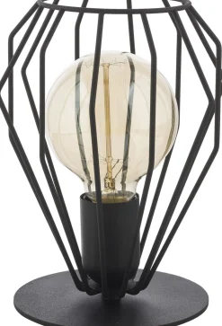 TK Lighting Tischleuchte Draht Schirm Schwarz Metall H22cm* Designerlampen|Moderne Lampen