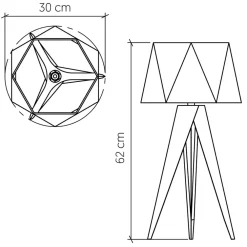 Sale Elstead Tischleuchte Dreibein aus Teak Holz Furnier 62 cm hoch E27