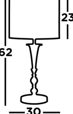 Searchlight Tischleuchte E27 62 cm Ø 30 cm in Messing Antik Natur* Stofflampen|Rustikale Lampen