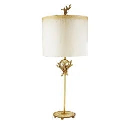 Elstead Tischleuchte ELIF in Blattsilber H:80cm Bodenlampe* Tischlampen|Schlafzimmer Lampen
