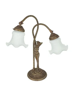 Online Giovanni Battista Tischleuchte Glas Echt-Messing verstellbar Wohnzimmer