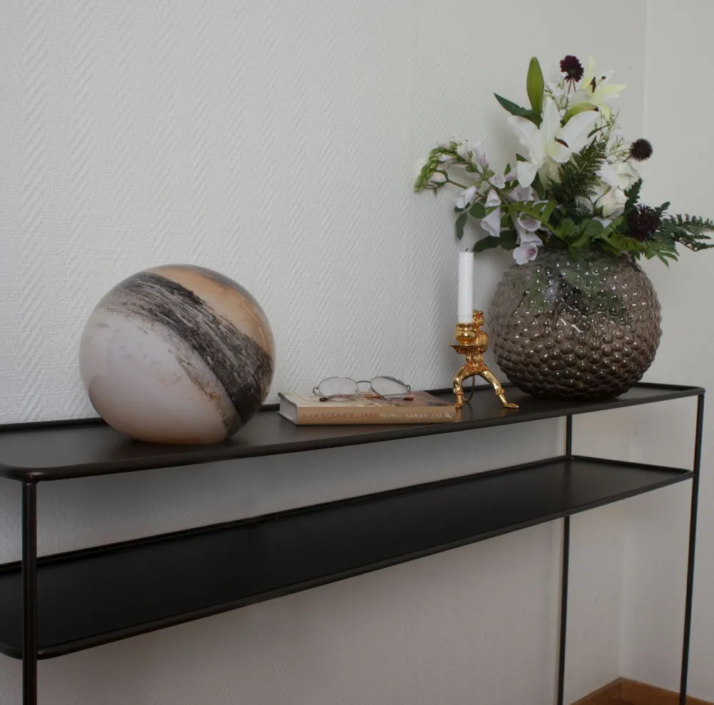 Sale By Rydéns Tischleuchte Glas H: 20 cm Natur Braun marmoriert E14