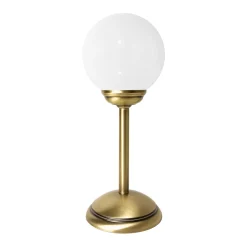 Giovanni Battista Tischleuchte Glas Messing H: 31 cm Kugelschirm E14 klein* Tischlampen|Badezimmer Lampe