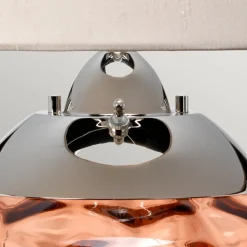 Best Elstead Tischleuchte Glas Stoff beleuchteter Fuß LED GU10 71,5 cm E27