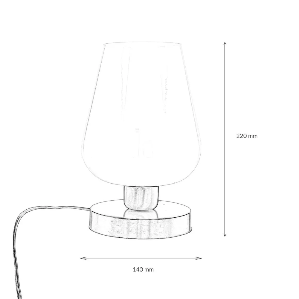 Online Giovanni Battista Tischleuchte Glasschirm Messingsockel elegant TALIS