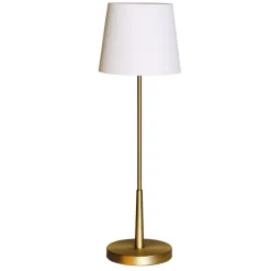 Discount By Rydéns Tischleuchte Gold Weiß 68,5 cm E27 Metall Stoff Modern