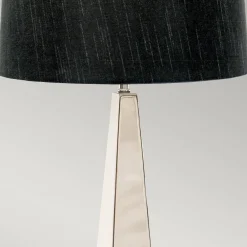 Elstead Tischleuchte groß 79 cm hoch E27 Modern Metall Stoff