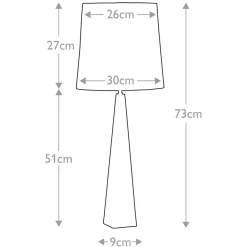 Elstead Tischleuchte groß 79 cm hoch E27 Modern Metall Stoff