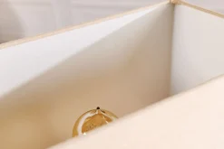 Invicta Interior Tischleuchte Holz Stoff Kautschuk 57 cm E27 blendarm* Tischlampen|Schlafzimmer Lampen