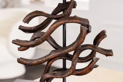 Invicta Interior Tischleuchte Holz Stoff Kautschuk 57 cm E27 blendarm* Tischlampen|Schlafzimmer Lampen