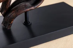 Invicta Interior Tischleuchte Holz Stoff Kautschuk 57 cm E27 blendarm* Tischlampen|Schlafzimmer Lampen