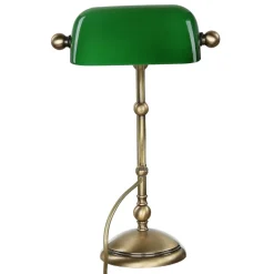 Giovanni Battista Tischleuchte in Bronze Hell aus echtem Messing* Tischlampen|Bürolampen