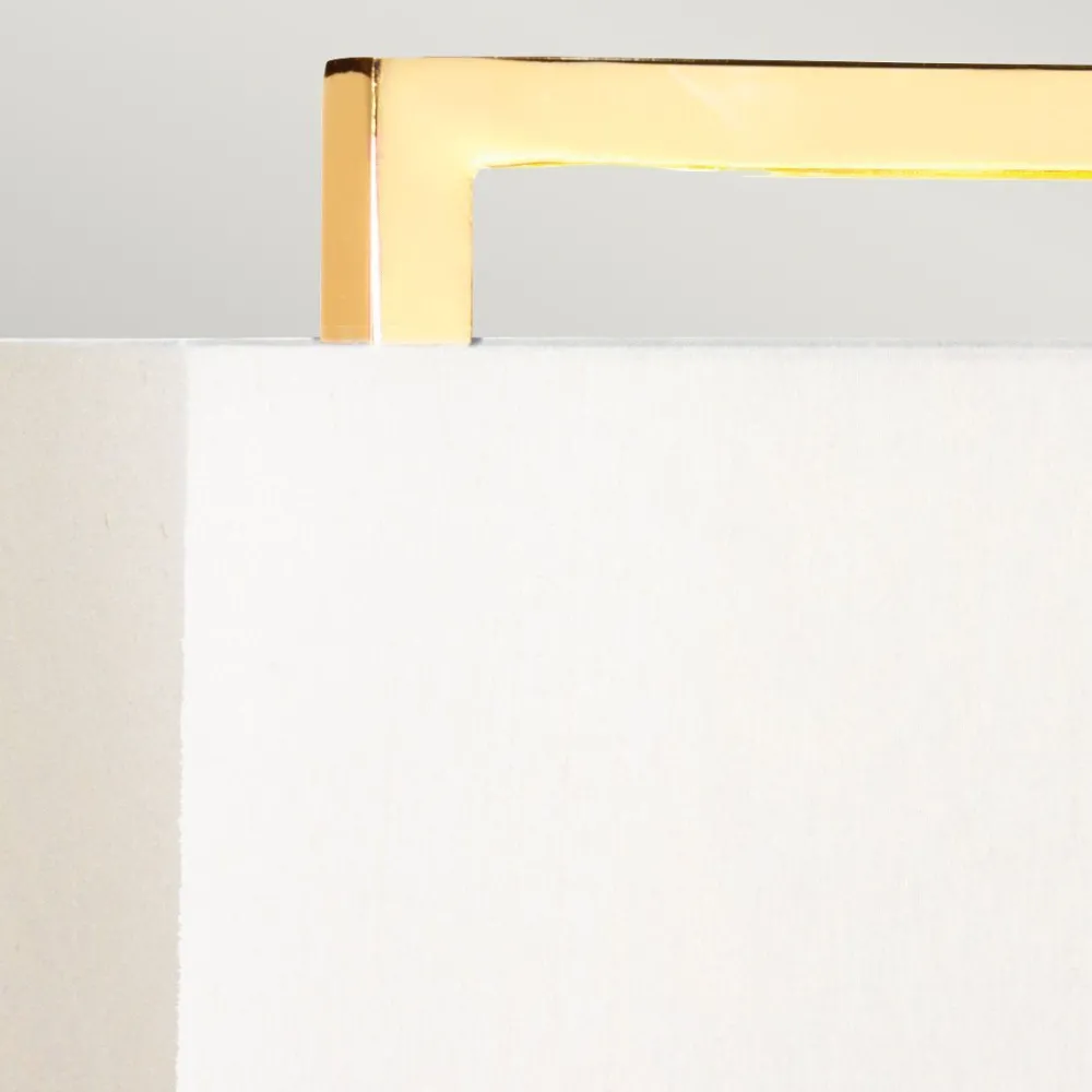 Elstead Tischleuchte in Gold Elfenbein E27 68 cm Stoff Metall* Tischlampen|Designerlampen