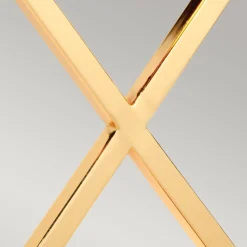 Elstead Tischleuchte in Gold Elfenbein E27 68 cm Stoff Metall* Tischlampen|Designerlampen