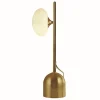 Sale Searchlight Tischleuchte in Gold Weiß G9 50 cm Glas Metall WATSON
