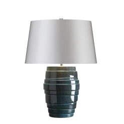 Elstead Tischleuchte JAMAL Blau Grau H:59cm Ø43cm Lampe