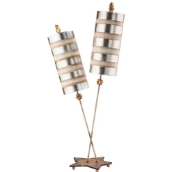 Elstead Tischleuchte JUAN Blattsilber 102cm Bodenlampe* Tischlampen|Schlafzimmer Lampen