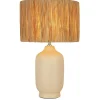 Searchlight Tischleuchte Keramik Bast Creme Natur E27 48 cm Boho* Wohnzimmerlampen|Schlafzimmer Lampen