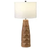 Elstead Tischleuchte Keramik Stoff 75 cm hoch in Beige Creme* Tischlampen|Keramiklampen