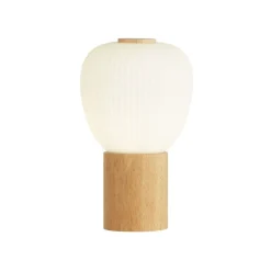Sale Searchlight Tischleuchte klein H: 25 cm Ø 14,5 cm Glas Holz E14