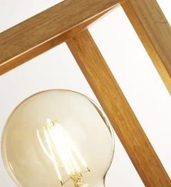 Searchlight Tischleuchte klein H: 25 cm E27 Natur Bambus Holz