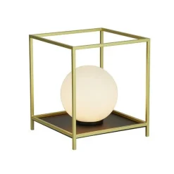 Searchlight Tischleuchte klein H: 20,5 cm in Gold Weiß Schwarz G9