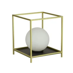 Searchlight Tischleuchte klein H: 20,5 cm in Gold Weiß Schwarz G9