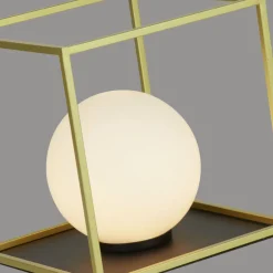 Searchlight Tischleuchte klein H: 20,5 cm in Gold Weiß Schwarz G9