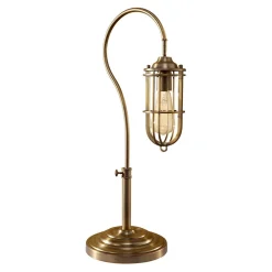 Elstead Tischleuchte LANA in Messing Antik H:62cm Lampe* Tischlampen|Industrie Lampen