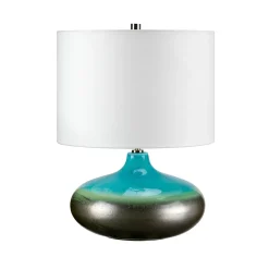 Sale Elstead Tischleuchte LARA Türkis Porzellan H:48cm Lampe