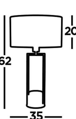 Discount Searchlight Tischleuchte Marmor Sockel H: 62 cm groß in Gold Weiß E27