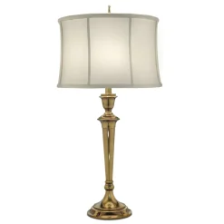 Best Elstead Tischleuchte MELLAENA 79 cm hoch in Messing Nachttisch