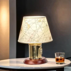 Laura Suardi Tischleuchte Messing Maritim H:30cm extravagant* Metall Lampen|Messinglampen