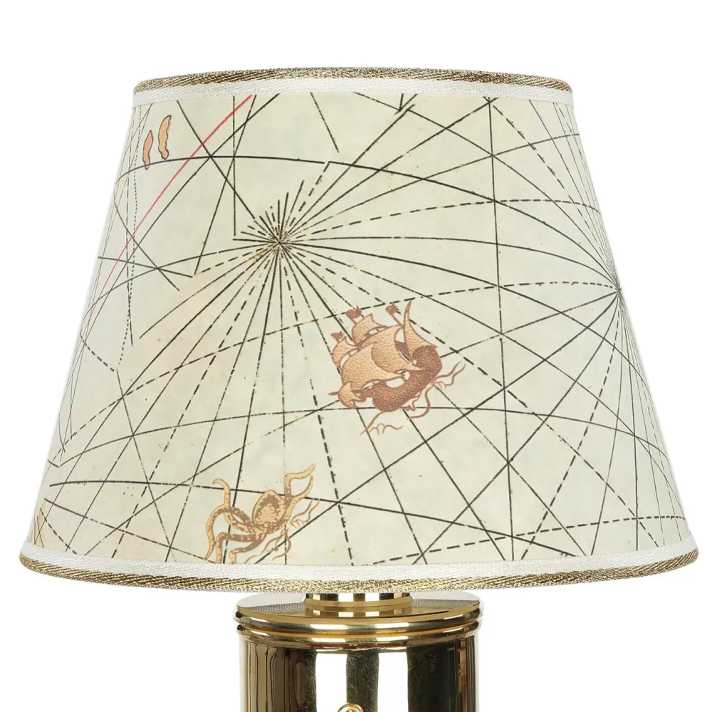 Laura Suardi Tischleuchte Messing Maritim H:30cm extravagant* Metall Lampen|Messinglampen