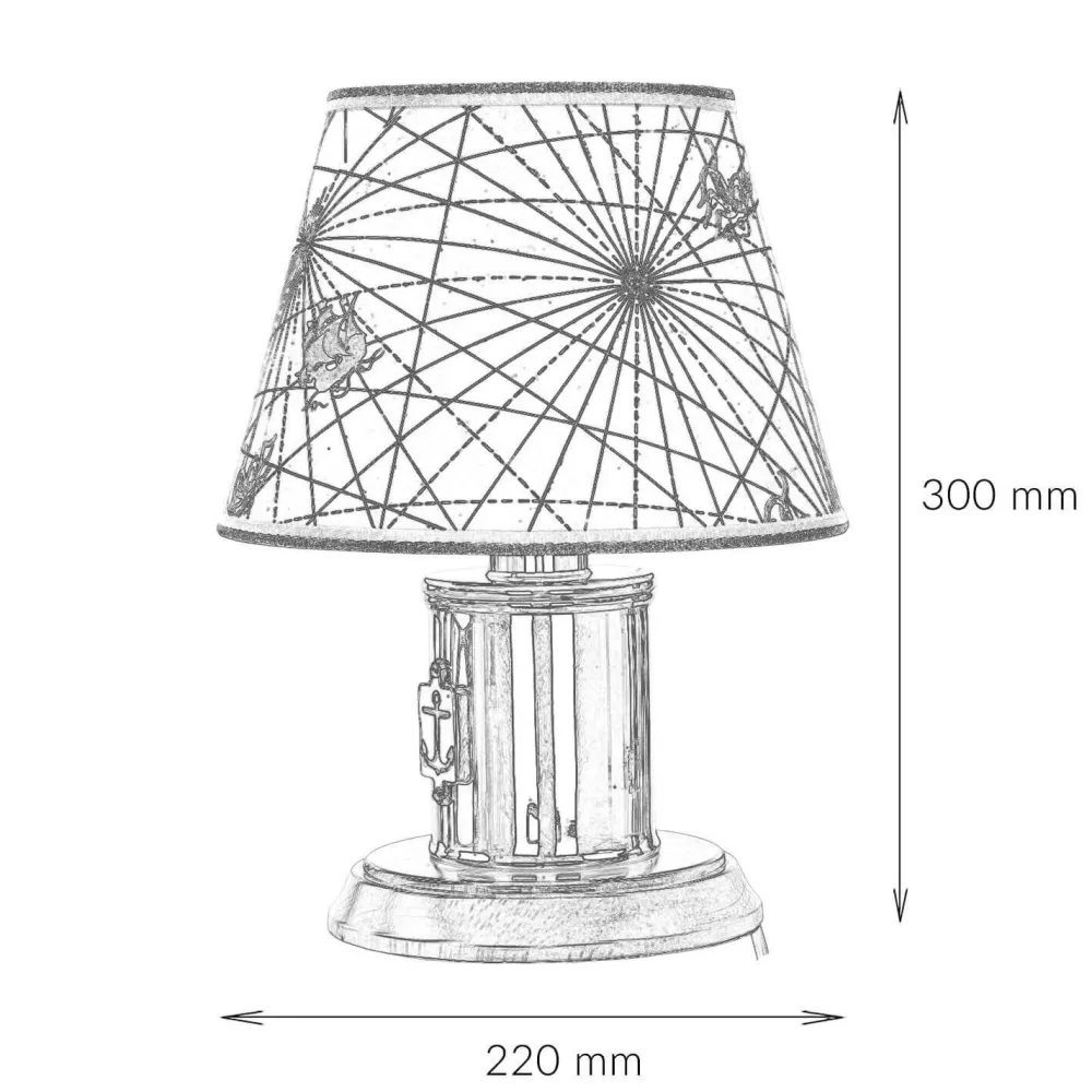 Laura Suardi Tischleuchte Messing Maritim H:30cm extravagant* Metall Lampen|Messinglampen