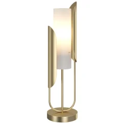 Maytoni Tischleuchte Metall Glas 75,3 cm in Gold Weiß E14 HEIDI* Tischlampen|Designerlampen