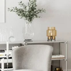 Outlet By Rydéns Tischleuchte Metall Rauchglas 29 cm hoch Dreibein E27