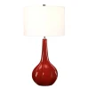 Elstead Tischleuchte MJRA Keramik Rot Creme H:72cm Lampe