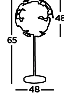 Searchlight Tischleuchte Modern 65 cm hoch Schwarz Gold 3x E14* Designerlampen|Kugellampen