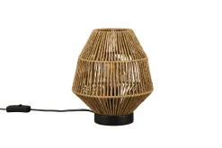 Trio Reality Tischleuchte Papier Metall Schwarz Braun E27 20,5 cm* Wohnzimmerlampen|Metall Lampen