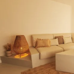 Sale Newgarden Tischleuchte Rattan 72 cm Dreibein Kabel Stecker E27