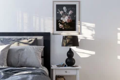 By Rydéns Tischleuchte Schwarz 56,5 cm hoch E27 Metall Stoff Modern