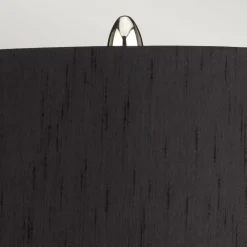 Elstead Tischleuchte Schwarz Silber 56,2 cm hoch E27 Keramik Stoff* Wohnzimmerlampen|Stofflampen