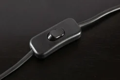 Invicta Interior Tischleuchte Silber Schwarz Totenkopf E27 Metall Stoff* Wohnzimmerlampen|Stofflampen