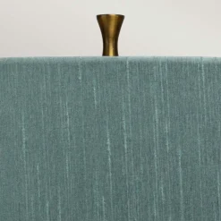 Elstead Tischleuchte Stoff Keramik E27 73,5 cm hoch Grün Blau