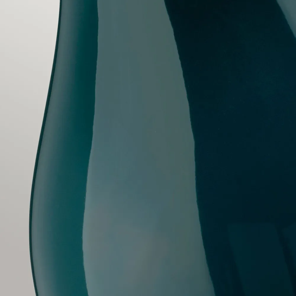 Elstead Tischleuchte Stoff Keramik E27 73,5 cm hoch Grün Blau