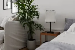 By Rydéns Tischleuchte Stoff Metall 50 cm Schwarz Weiß E27* Wohnzimmerlampen|Schlafzimmer Lampen