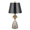 Discount Elstead Tischleuchte Stoffschirm in Schwarz Silber Gold 61 cm