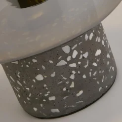 Searchlight Tischleuchte Tischlampe klein Beton mit Terrazzo Effekt* Wohnzimmerlampen|Glaslampen