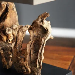 Invicta Interior Tischleuchte Treibholz Designerleuchte Modern 50cm* Nachttischlampen|Holzlampen